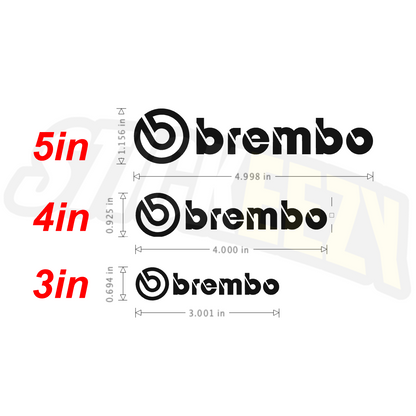 2pcs BREMBO Custom Brake Caliper Decals