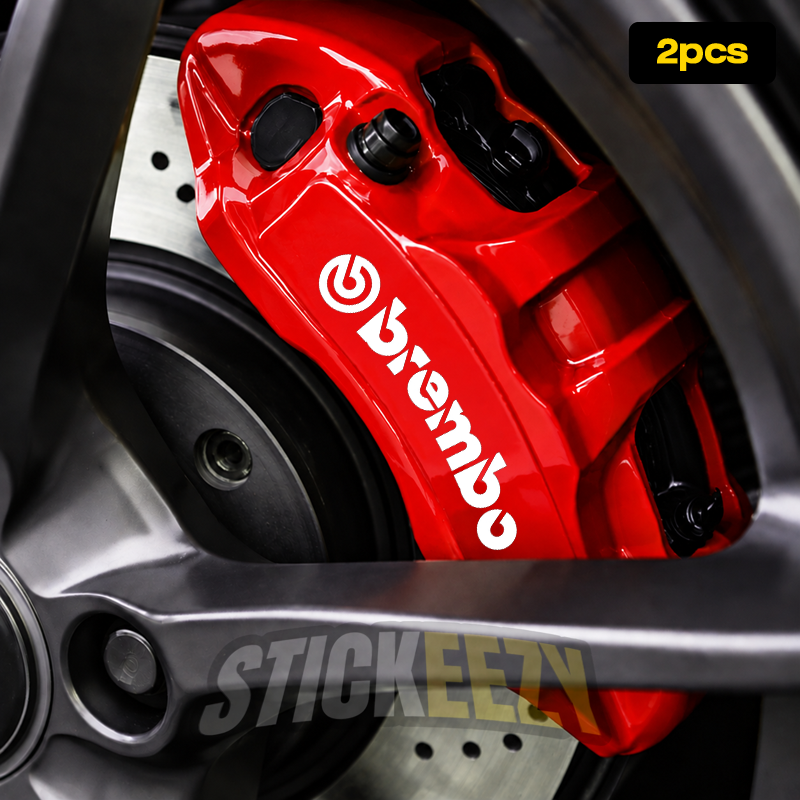 Brembo Curved Brake Caliper Stickers | 2pcs Rounded Vinyl Decal Set