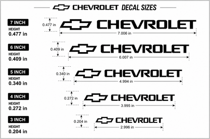 Chevrolet Brake Caliper Stickers | Vinyl Decal Set