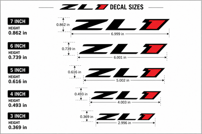 Chevrolet Camaro ZL1 Brake Caliper Stickers | Vinyl Decal Set