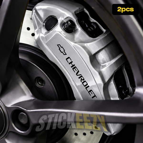 Chevrolet logo vinyl brake caliper decals for custom-painted brakes on Chevy cars, trucks, and SUVs