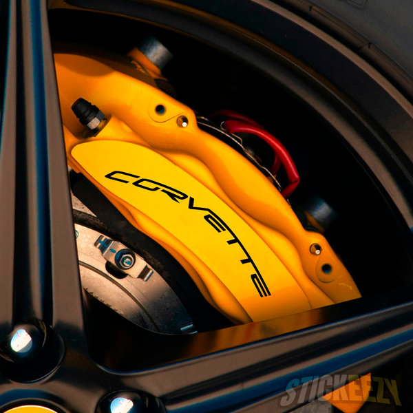 Corvette Curved Brake Caliper Decal Stickers