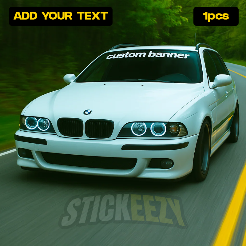 Custom Windshield Banner | Personalized Vinyl Lettering Decal