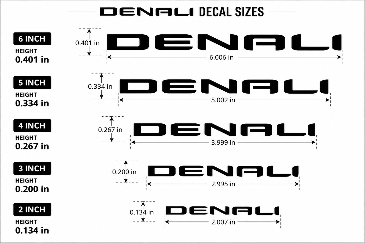 GMC Denali Brake Caliper Stickers | Vinyl Decal Set