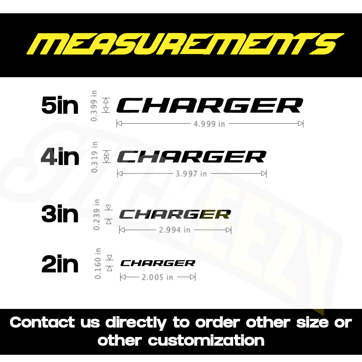 2pcs Compatible with Dodge Charger Cars Brake Caliper Vinyl Decals Stickers