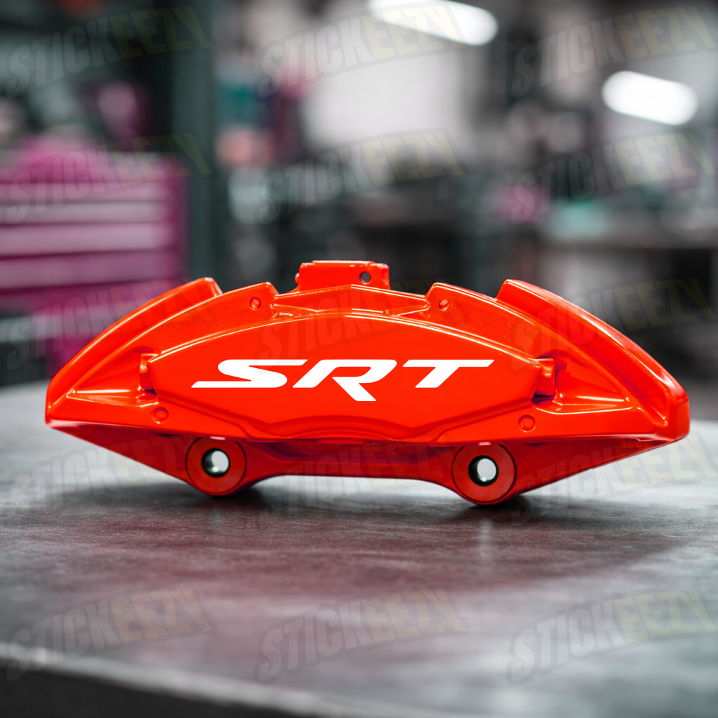 brake caliper decals performance vinyl stickers fits SRT models automotive caliper stickers close up