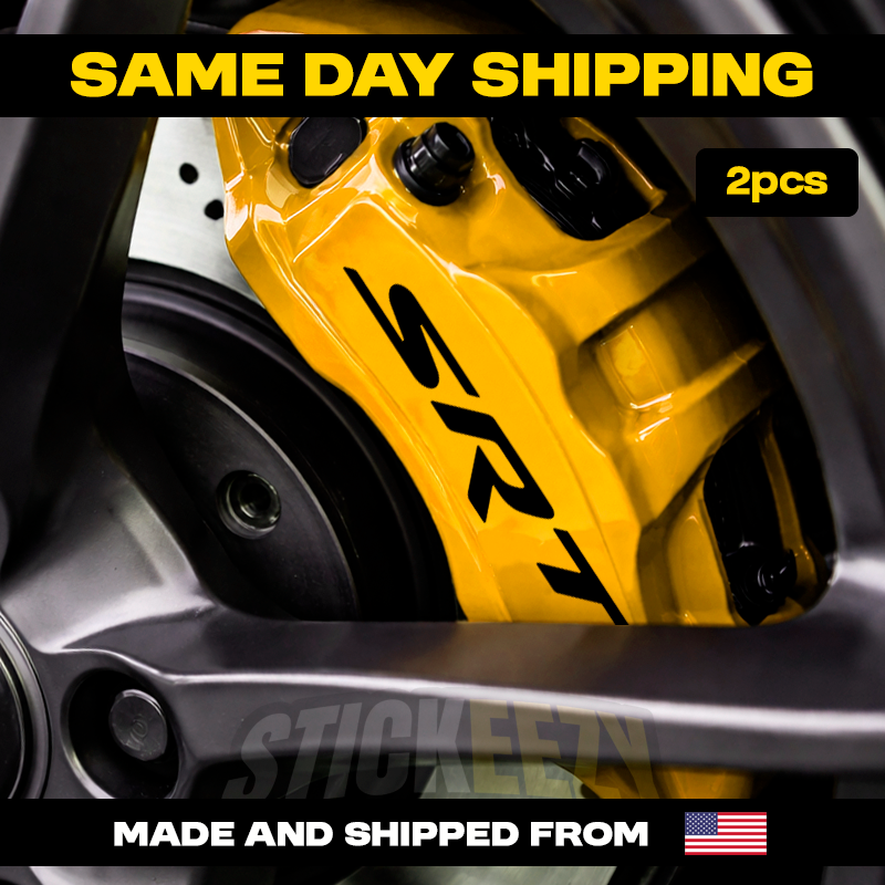 brake caliper decals performance vinyl stickers fits SRT models automotive caliper stickers close up