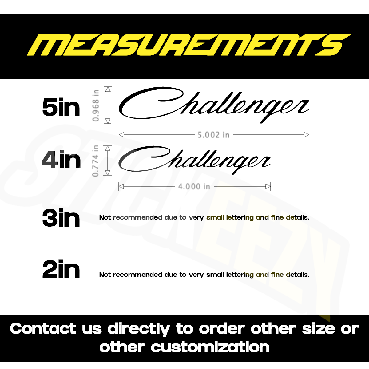 2pcs Compatible with Dodge Challenger Cars Brake Caliper Vinyl Decals Stickers