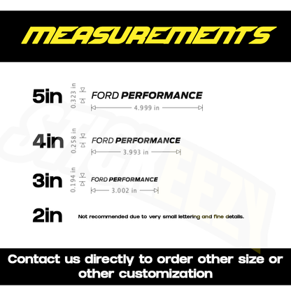 2pcs Ford Performance Brake Caliper Decals Stickers