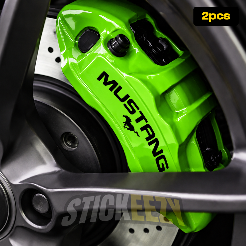 Volkswagen R-Line logo vinyl brake caliper decals featuring precision-cut lettering and a background-free design for painted brakes