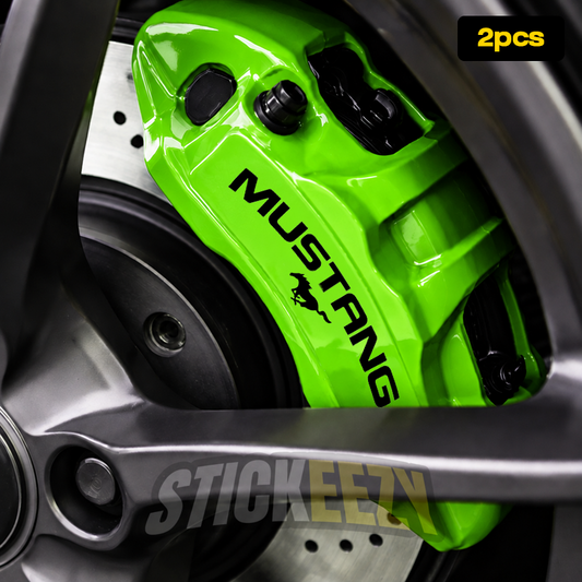 Volkswagen R-Line logo vinyl brake caliper decals featuring precision-cut lettering and a background-free design for painted brakes