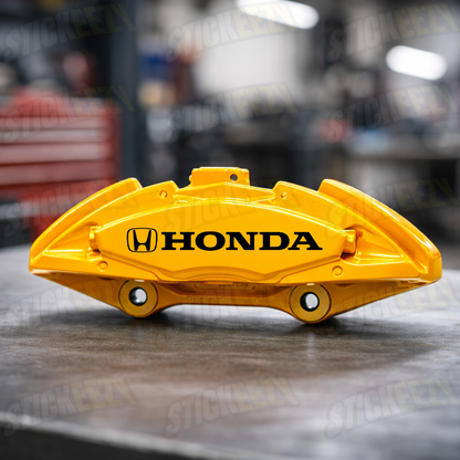 brake caliper decals performance vinyl stickers fits Honda models automotive caliper stickers close up