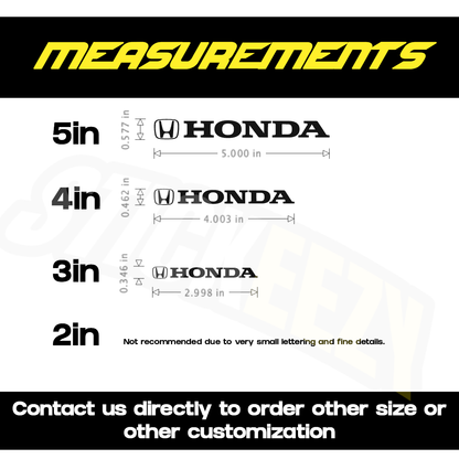 Brake Caliper Decals Performance Vinyl Stickers Fits Honda Models