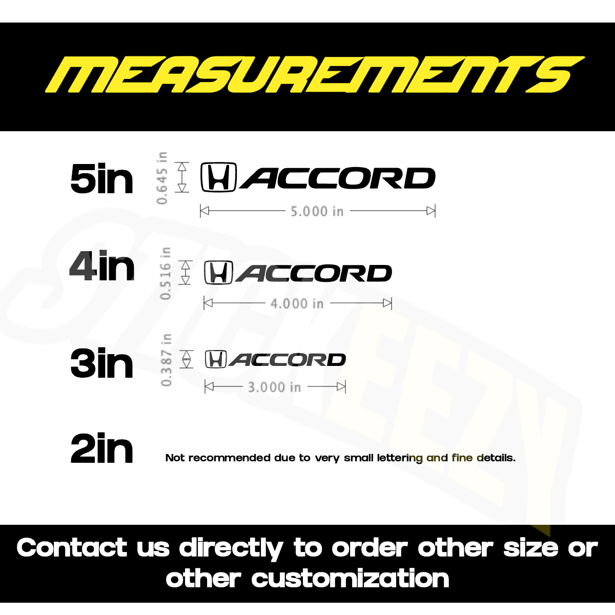 2pcs Brake Caliper Vinyl Stickers Decals Compatible With Honda Accord