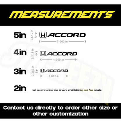 2pcs Brake Caliper Vinyl Stickers Decals Compatible With Honda Accord