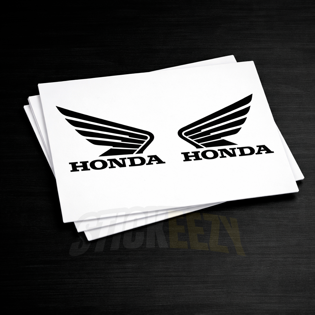 Honda Motorcycle Wings Logo Right and Left decals stickers order online