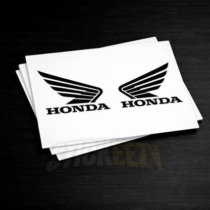 Honda Motorcycle Wings Logo Right and Left decals stickers order online