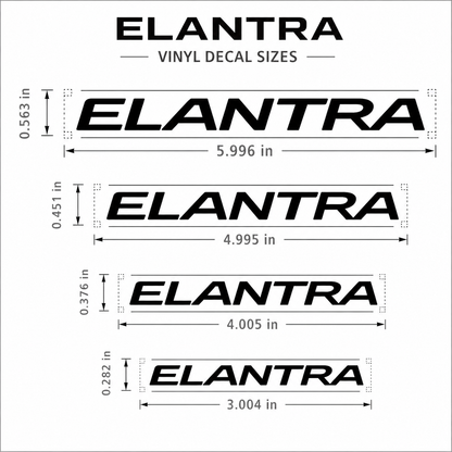Hyundai Elantra Brake Caliper Stickers | Vinyl Decal Set