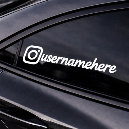 Custom Username Social Media Decal Vinyl Stickers 2pcs