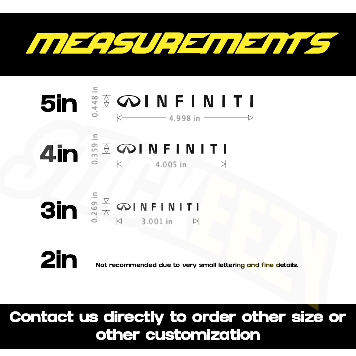 2pcs Infiniti Brake Caliper Decal Stickers