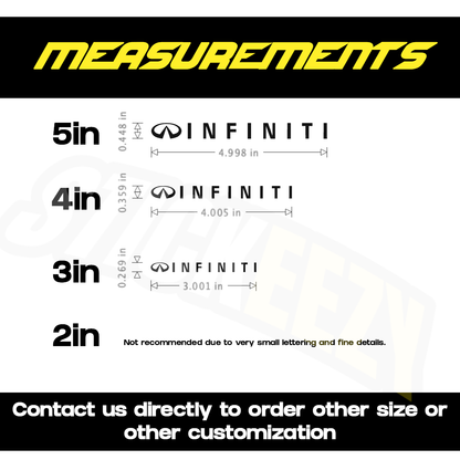 2pcs Infiniti Brake Caliper Decal Stickers