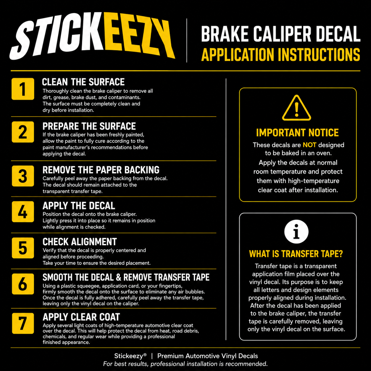 Quattro Brake Caliper Stickers Fits Audi | Vinyl Decal Set