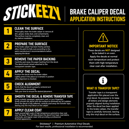 Quattro Brake Caliper Stickers Fits Audi | Vinyl Decal Set