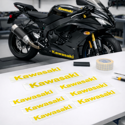 2pcs Vinyl Lettering Decals Sticker Kit Fits Kawasaki Motorcycles