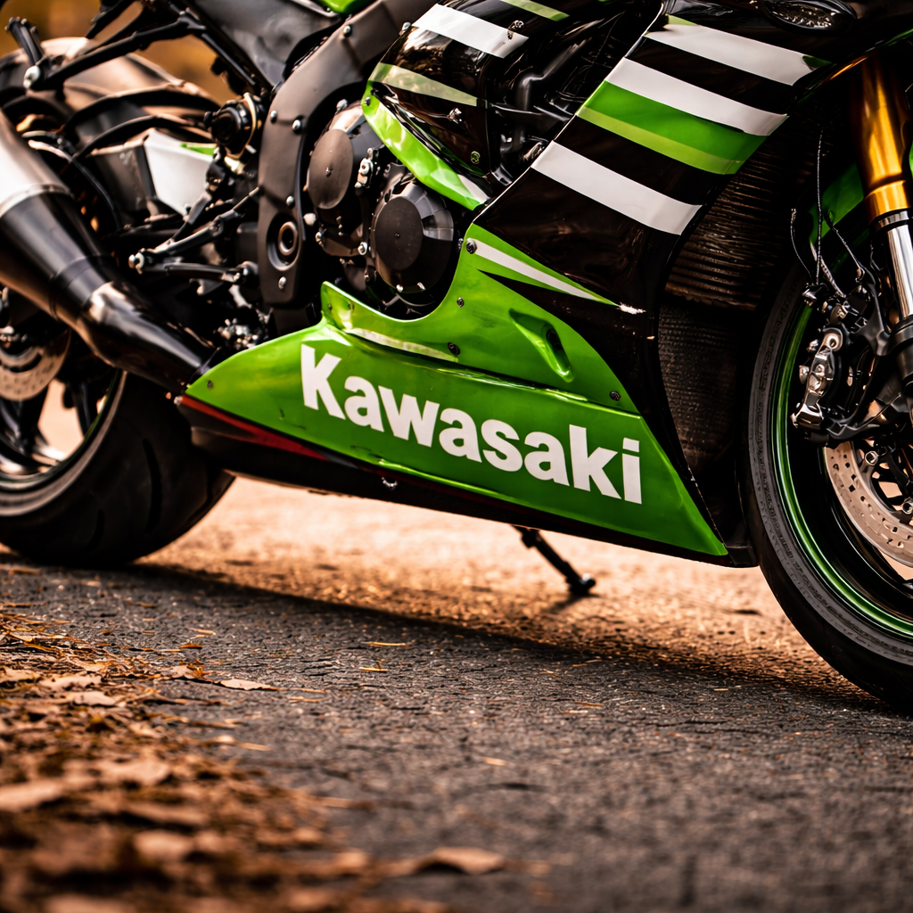 2pcs Vinyl Lettering Decals Sticker Kit Fits Kawasaki Motorcycles