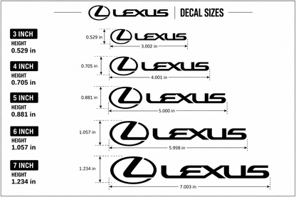 Lexus Door Handle Decals | 4-Piece Vinyl Sticker Set