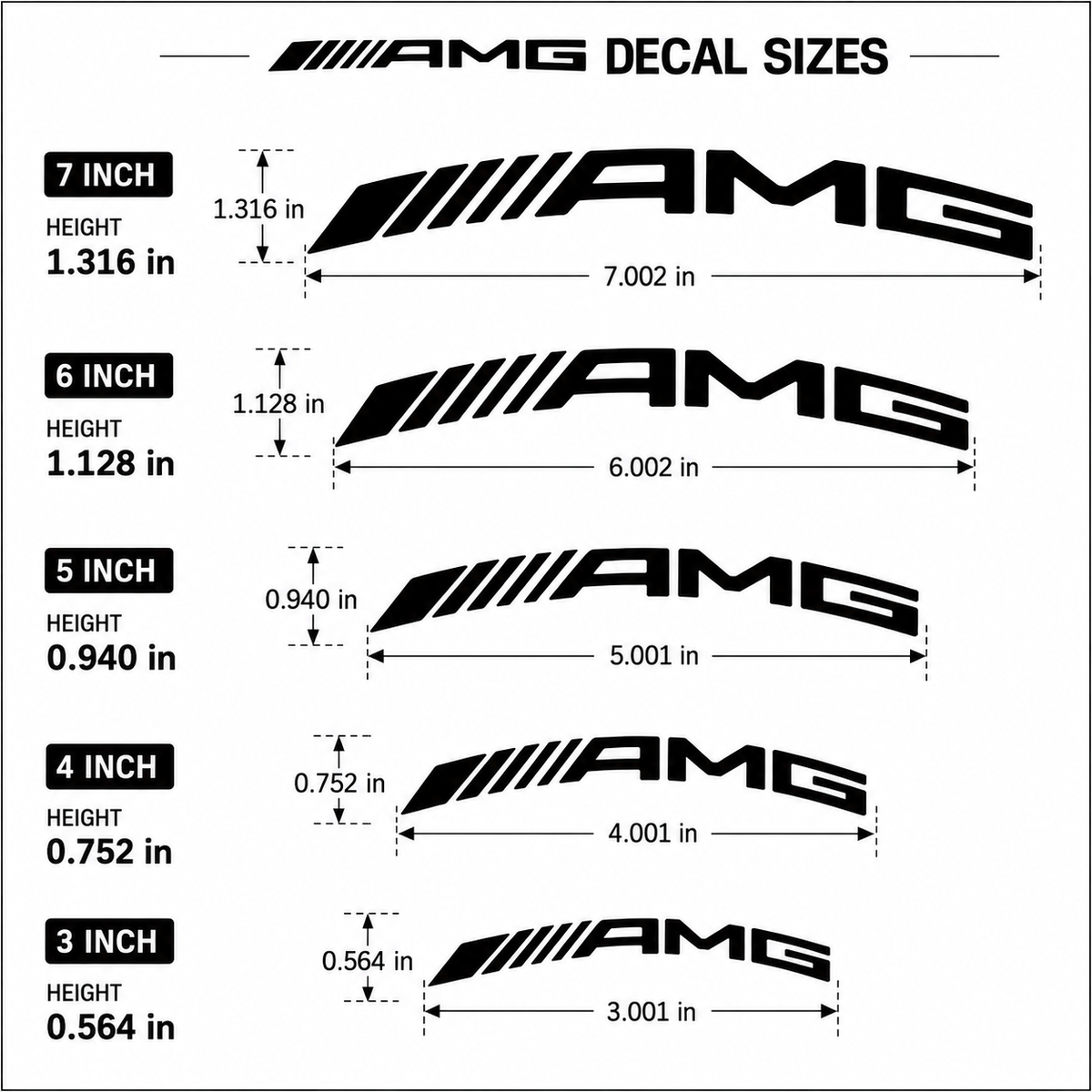 Mercedes-Benz AMG Brake Caliper Stickers | Vinyl Decal Set