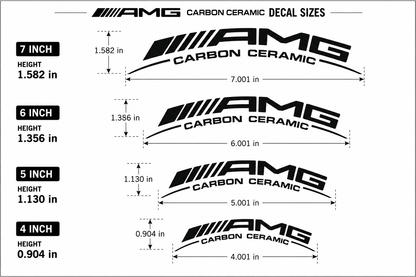 Mercedes-Benz AMG Carbon Ceramic Brake Caliper Stickers | Vinyl Decal Set