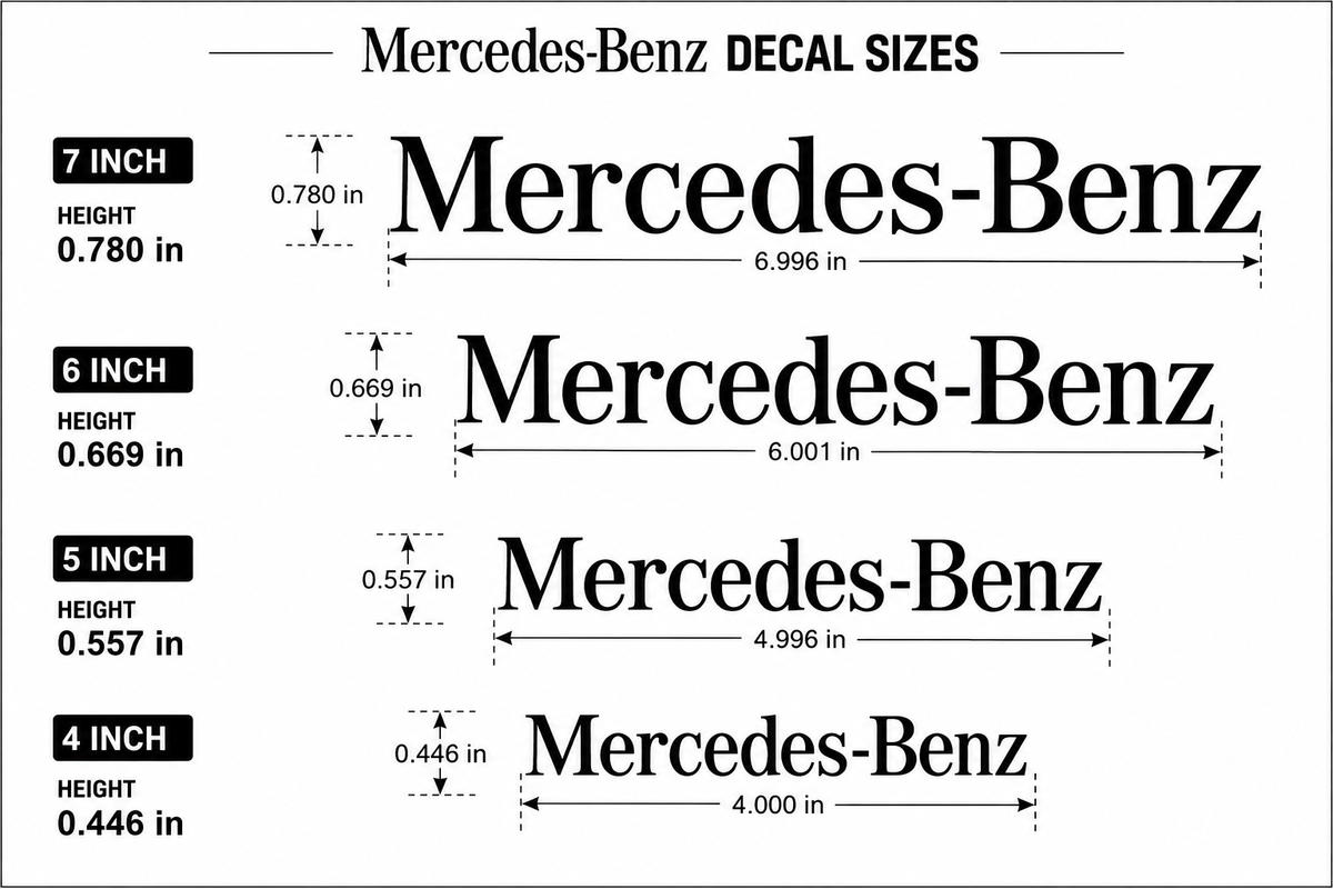 Mercedes-Benz Brake Caliper Stickers | Vinyl Decal Set