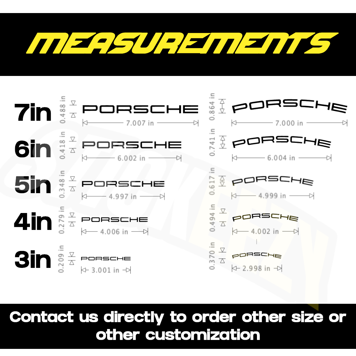 Porsche Brake Caliper Stickers | Vinyl Decal Set