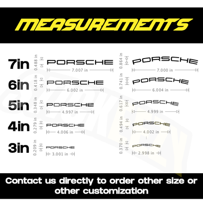 Porsche Brake Caliper Stickers | Vinyl Decal Set
