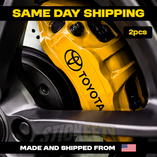 brake caliper decals performance vinyl stickers fits Toyota models automotive caliper stickers close up