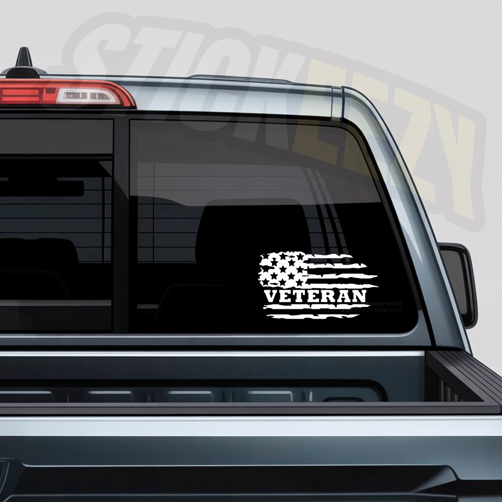 Veteran Car Vinyl Decal – Military Window Sticker
