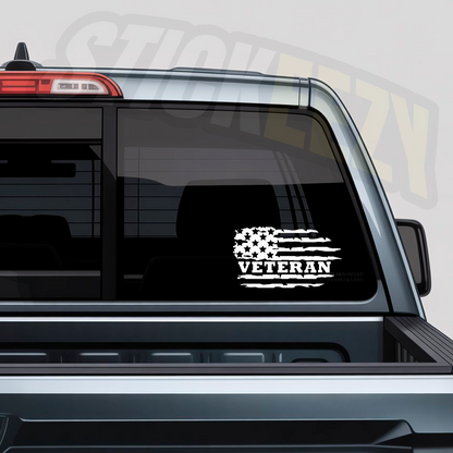 Veteran Car Vinyl Decal – Military Window Sticker