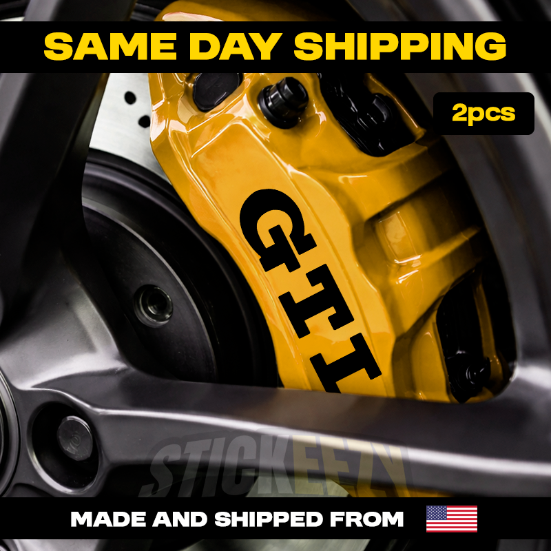 2pcs Compatible with VW Golf GTI Cars Brake Caliper Vinyl Decals Stickers