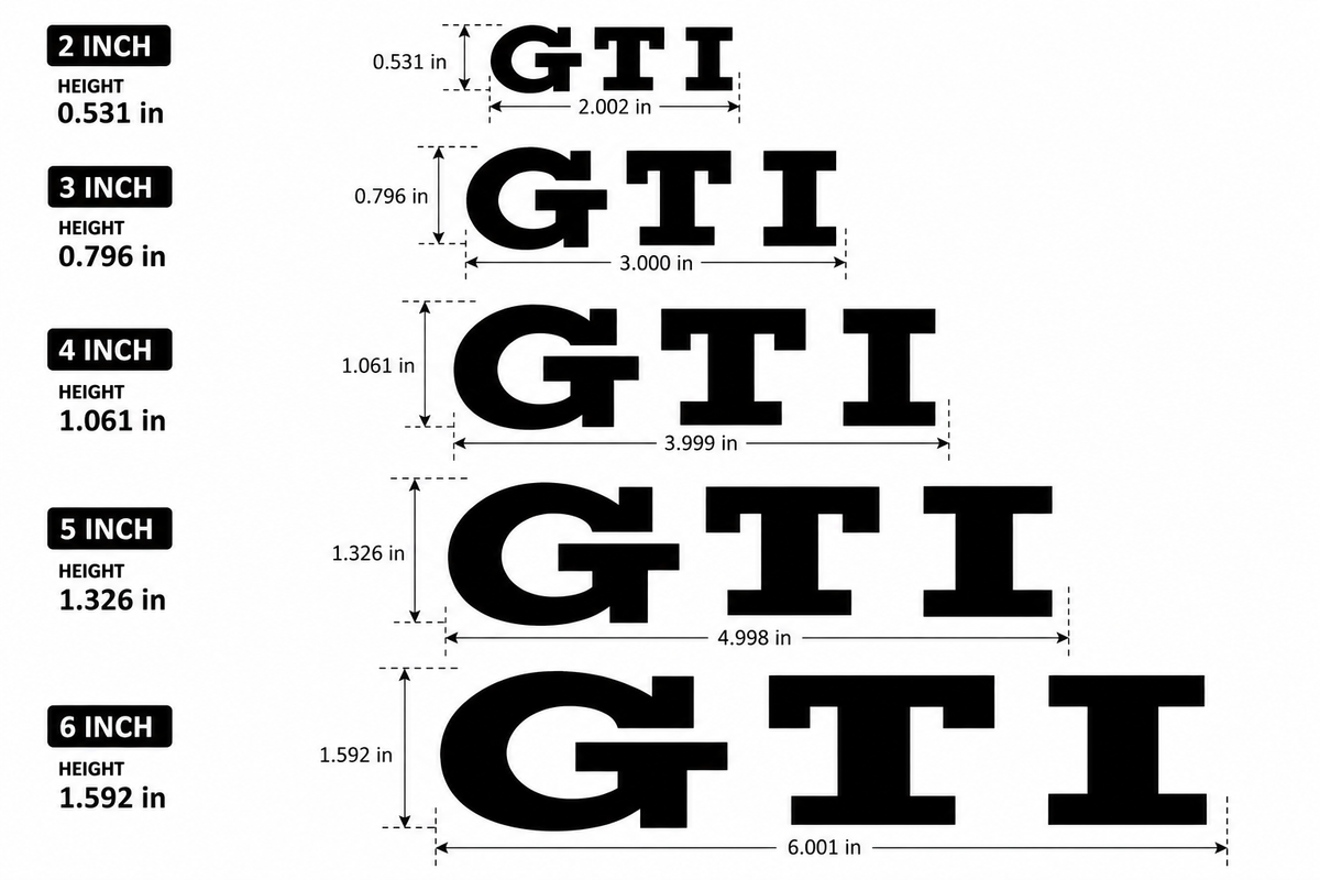 Volkswagen GTI Brake Caliper Stickers | Vinyl Decal Set