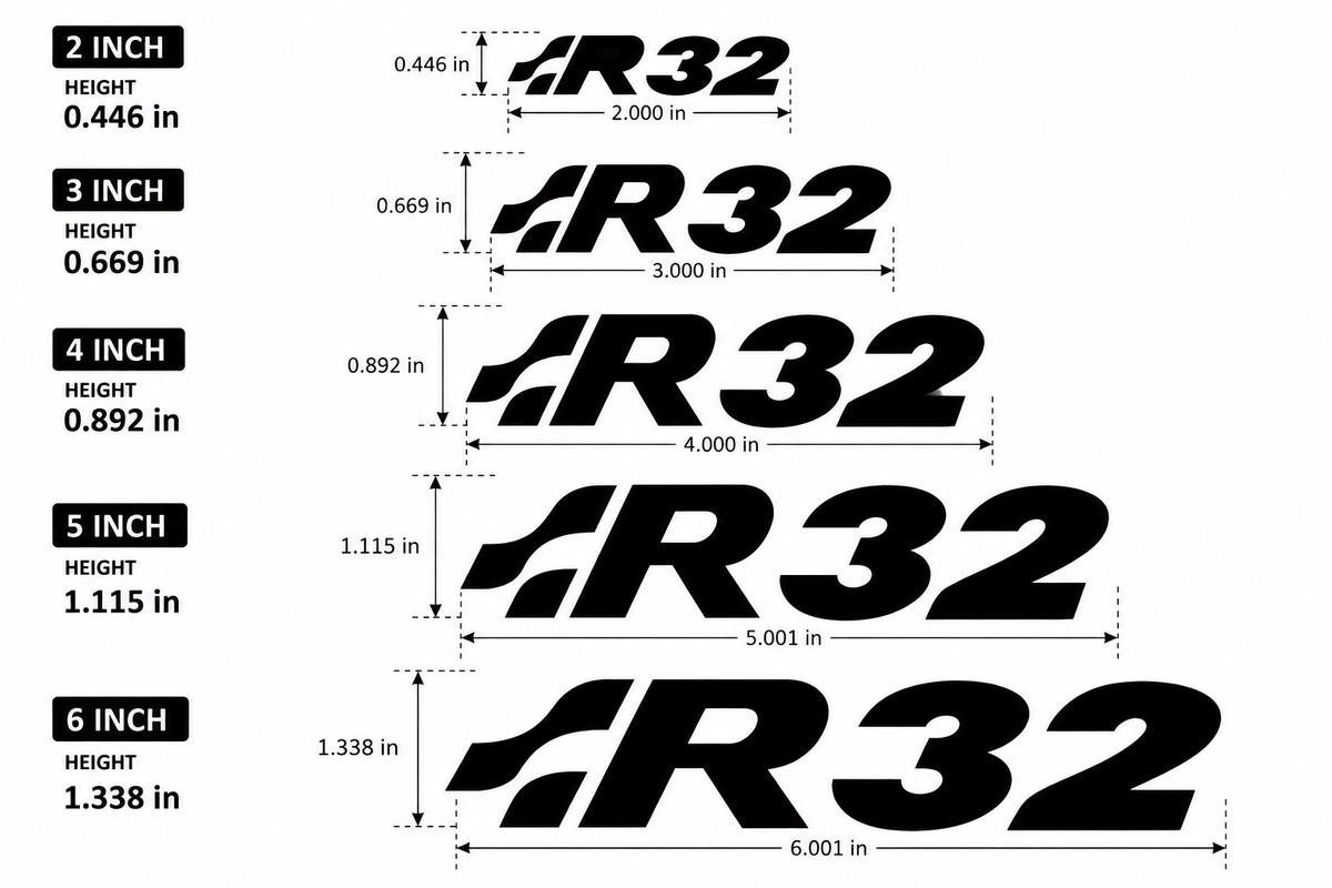 Volkswagen R32 Brake Caliper Stickers | Vinyl Decal Set
