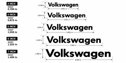 Volkswagen Brake Caliper Stickers | Vinyl Decal Set