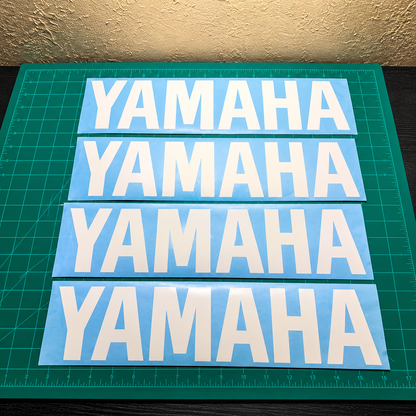 Yamaha 14" White Vinyl Decal | Clearance – 1 Piece
