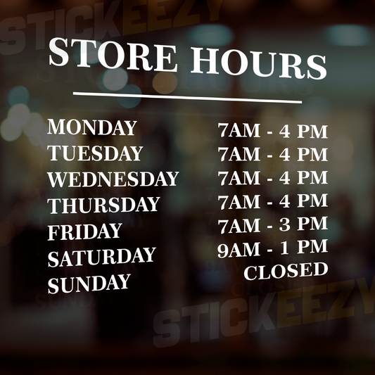 Store Hours #3