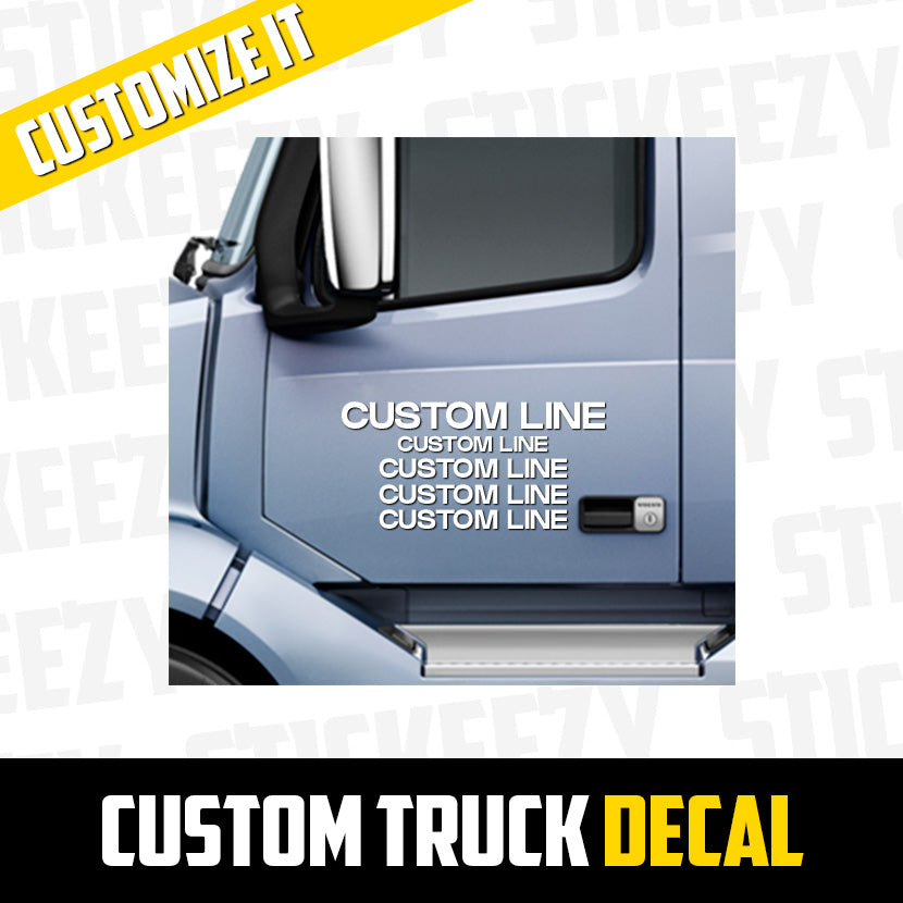 ▪ LIVE PREVIEW ▪ Custom truck door sticker (Set of 2)